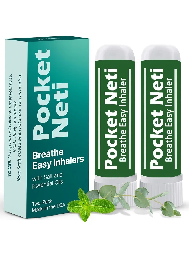 Basic Vigor Himalayan Salt Aromatherapy Inhaler Set with Essential Oils (2 Pack) ck6ip