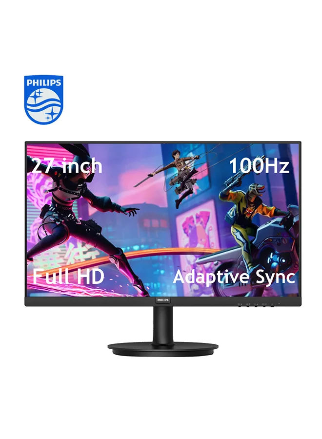 Professional 27-Inch Full HD IPS Monitor 100Hz Adaptive Sync HDMI VGA (Black, 27-Inch) dpzax