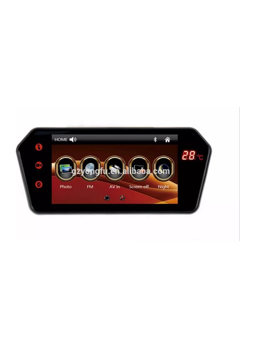 SHEZA STAR Universal 7-Inch Car Rearview Mirror Monitor (1080P HD Touch Screen, Bluetooth, USB, TF Card Support) oey6h