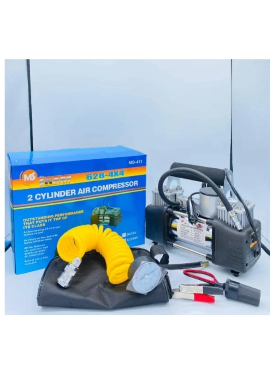 SHEZA STAR 2 Cylinder Air Compressor Heavy-Duty Portable Tire Inflator (12V) w0h34