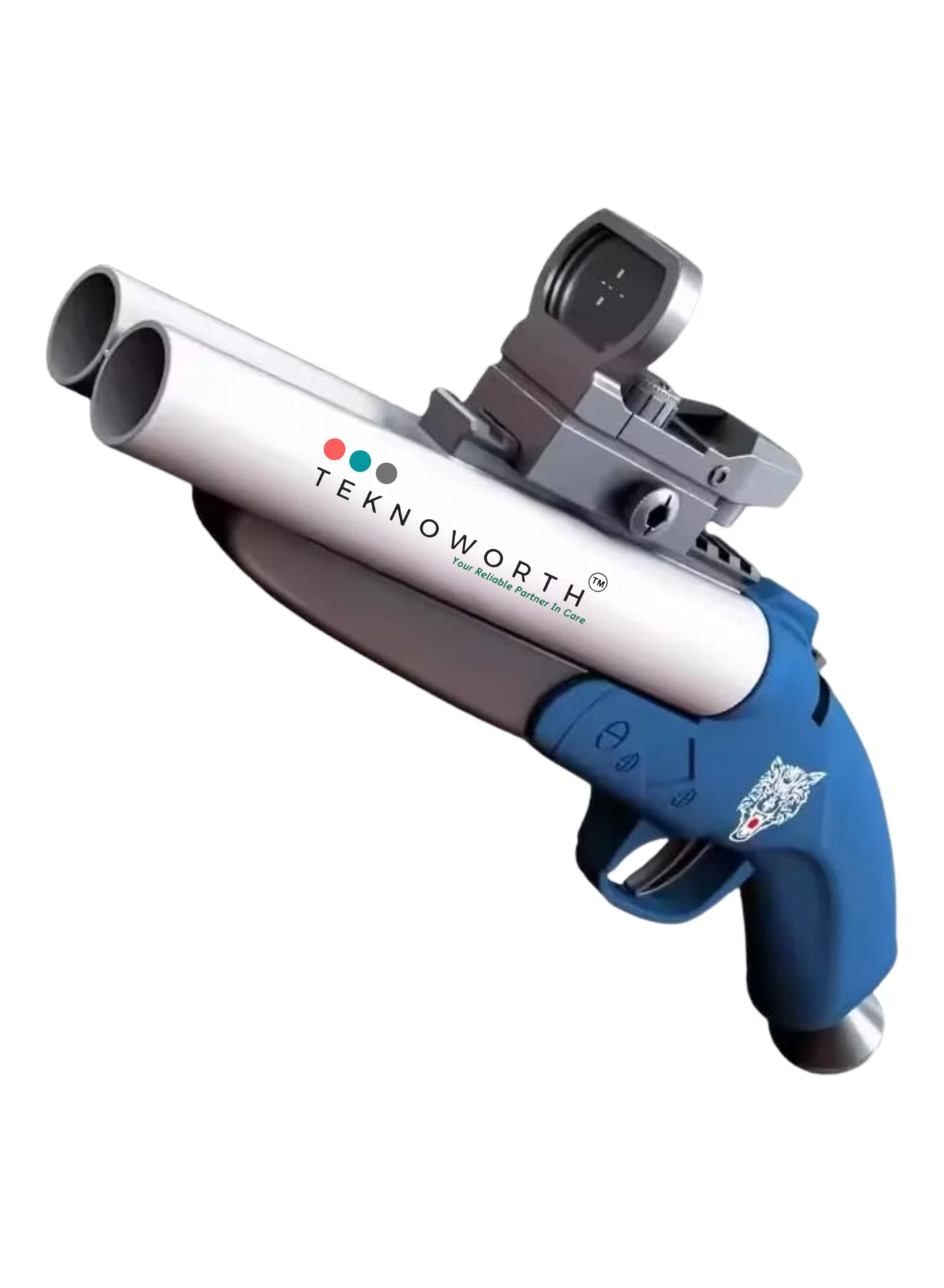 TEKNOWORTH Soft Bullet Toy Gun for Kids Outdoor Shooting Game (Blue, 25 cm) 76kun