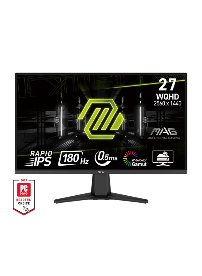 Premium 27-inch 2K Flat Gaming Monitor Rapid IPS 180Hz Refresh Rate 0.5ms Response Time WQHD Display (Black, 27-inch) ot11a