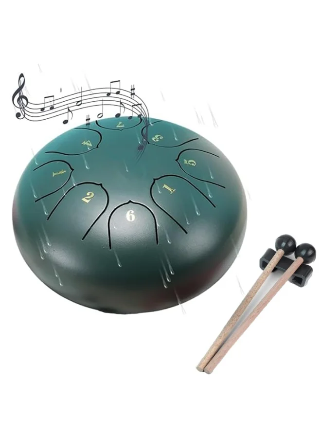 KOWVOWZ Steel Tongue Drum for Garden Meditation, Premium Percussion Instrument for Outdoor Relaxation (6 Inches, 8 Notes) fs8ss