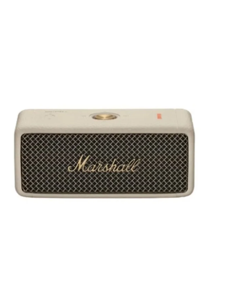 Portable Bluetooth Speaker Premium Wireless Audio System Water-Resistant Compact Design (Cream, 1 Unit) khhdg