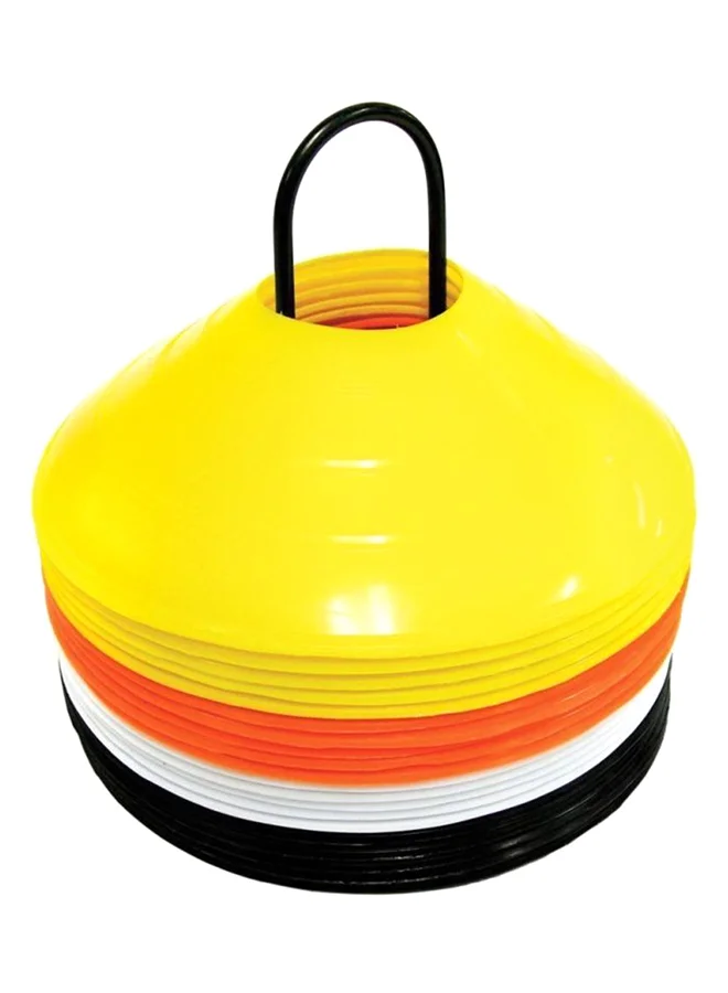 Premium Agility Training Cones Set for Sports Drills and Fitness Training (Multicolour, 20 Pieces) pm0t1