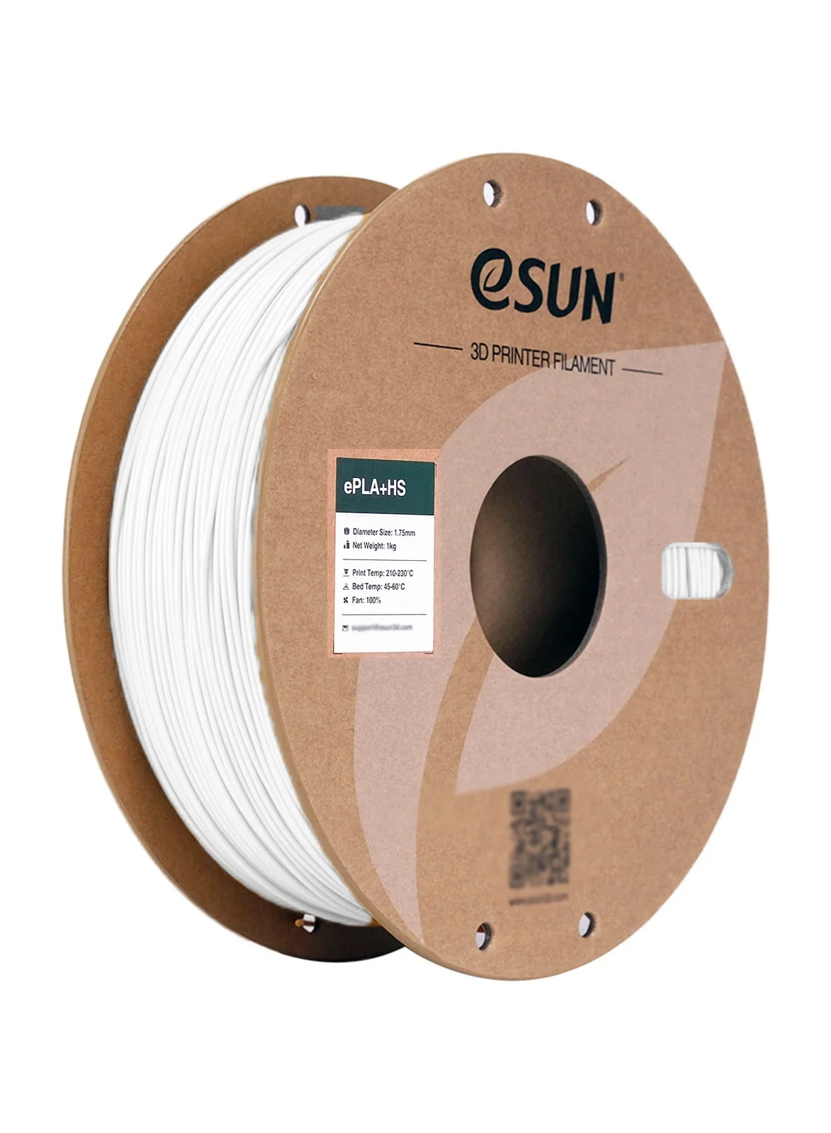 eSUN High Speed ePLA+HS 3D Printing Filament (White, 1.75mm, 1kg) Premium Professional Grade vi6fr