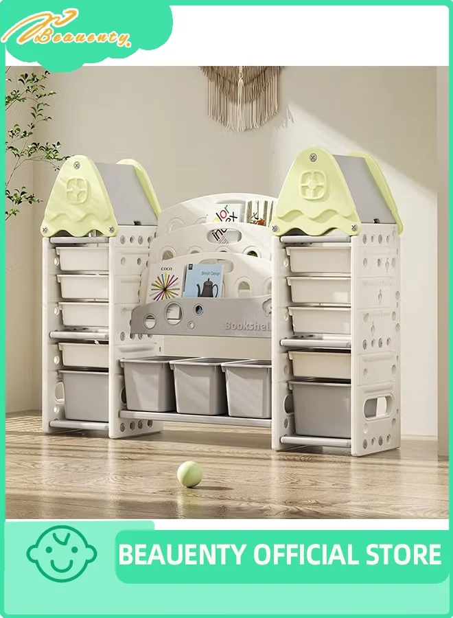 Beauenty Deluxe Tree House Toy Storage Organizer with Removable Bins (Kids Room Furniture, 85cm x 30cm x 90cm) yzxh9