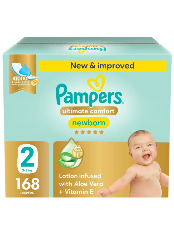 Premium Care Taped Diapers for Infants Size 2 (168 Count) ebg7s