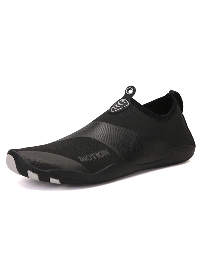 ShebSheb Beach Water Shoes Non-Slip Aqua Swimming Footwear for Pool and Sea (Black, Unisex) 9b7lz
