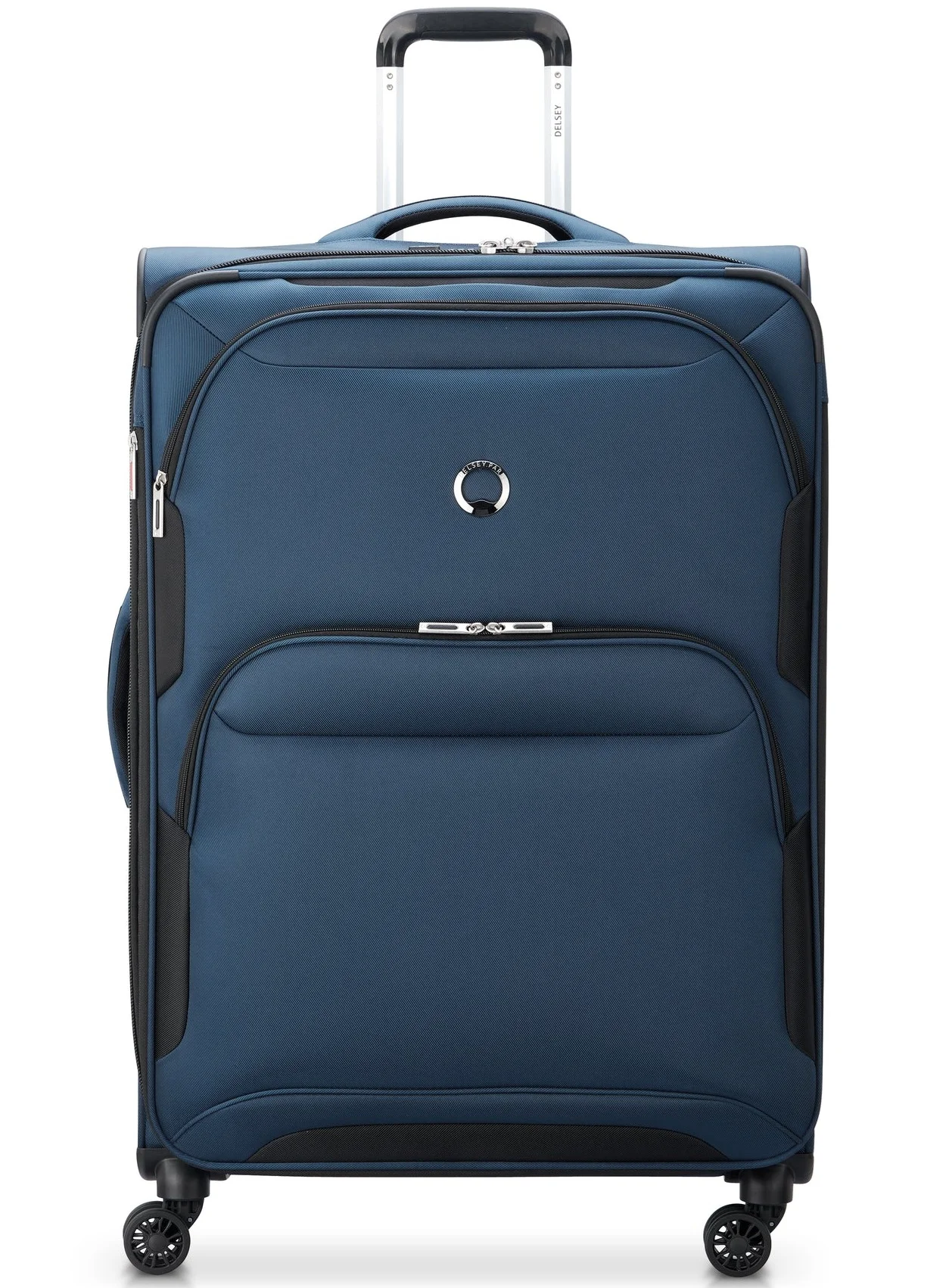 Premium Softcase Expandable Check-In Luggage Trolley with 4-Double Wheels (Blue, 79 cm) hjndj