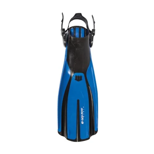 Premium Open Heel Swim Fins Durable Flexible Flippers for Scuba Diving and Snorkeling (Blue, Regular) lhmlm