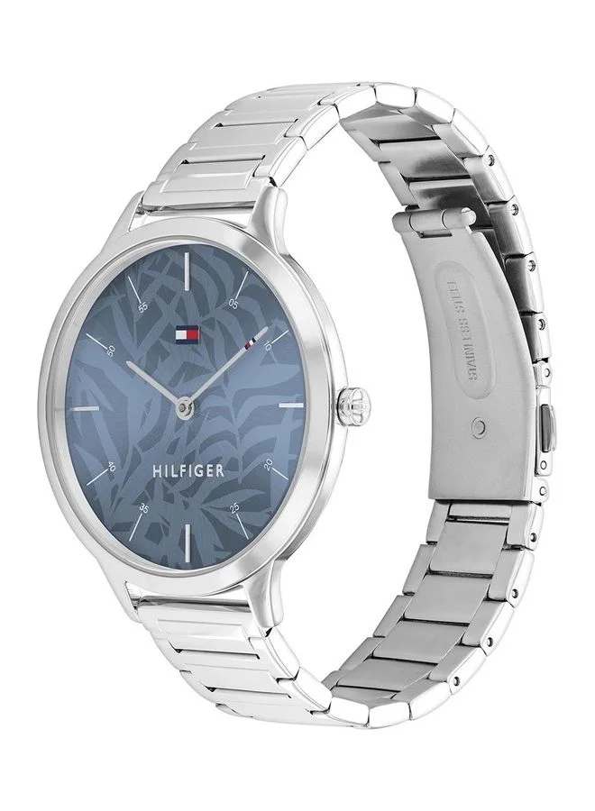 Premium Stainless Steel Analog Quartz Wrist Watch for Women (Silver, 38mm) ntybv
