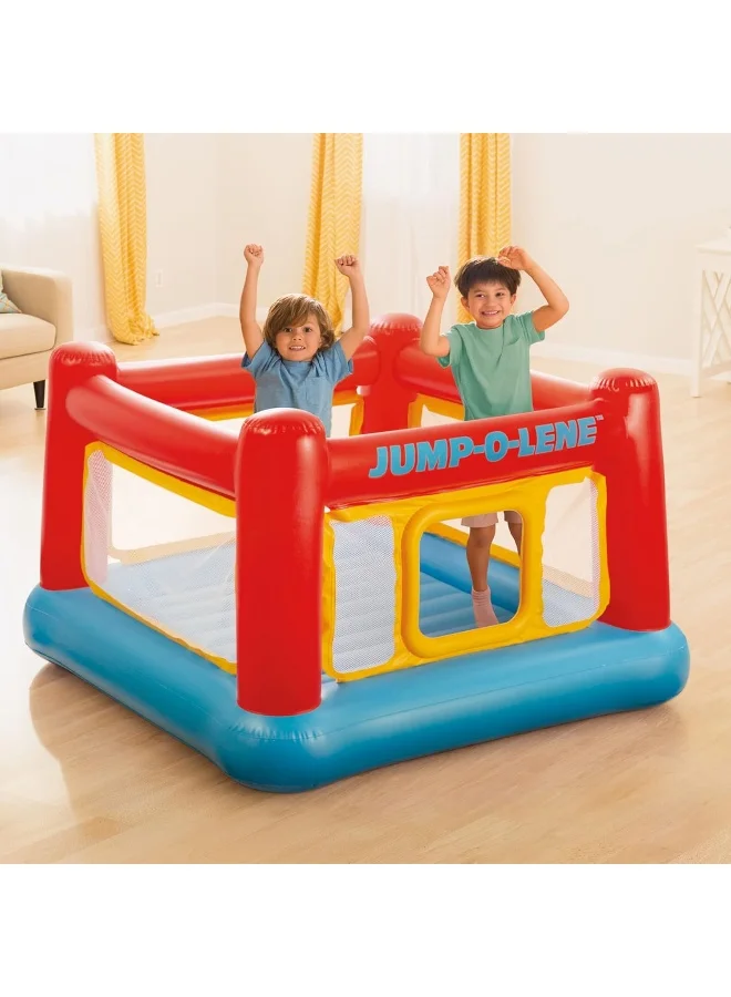 Premium Inflatable Playhouse Bouncer Castle for Kids Indoor and Outdoor Play (174 cm x 174 cm x 112 cm) 2xmmw