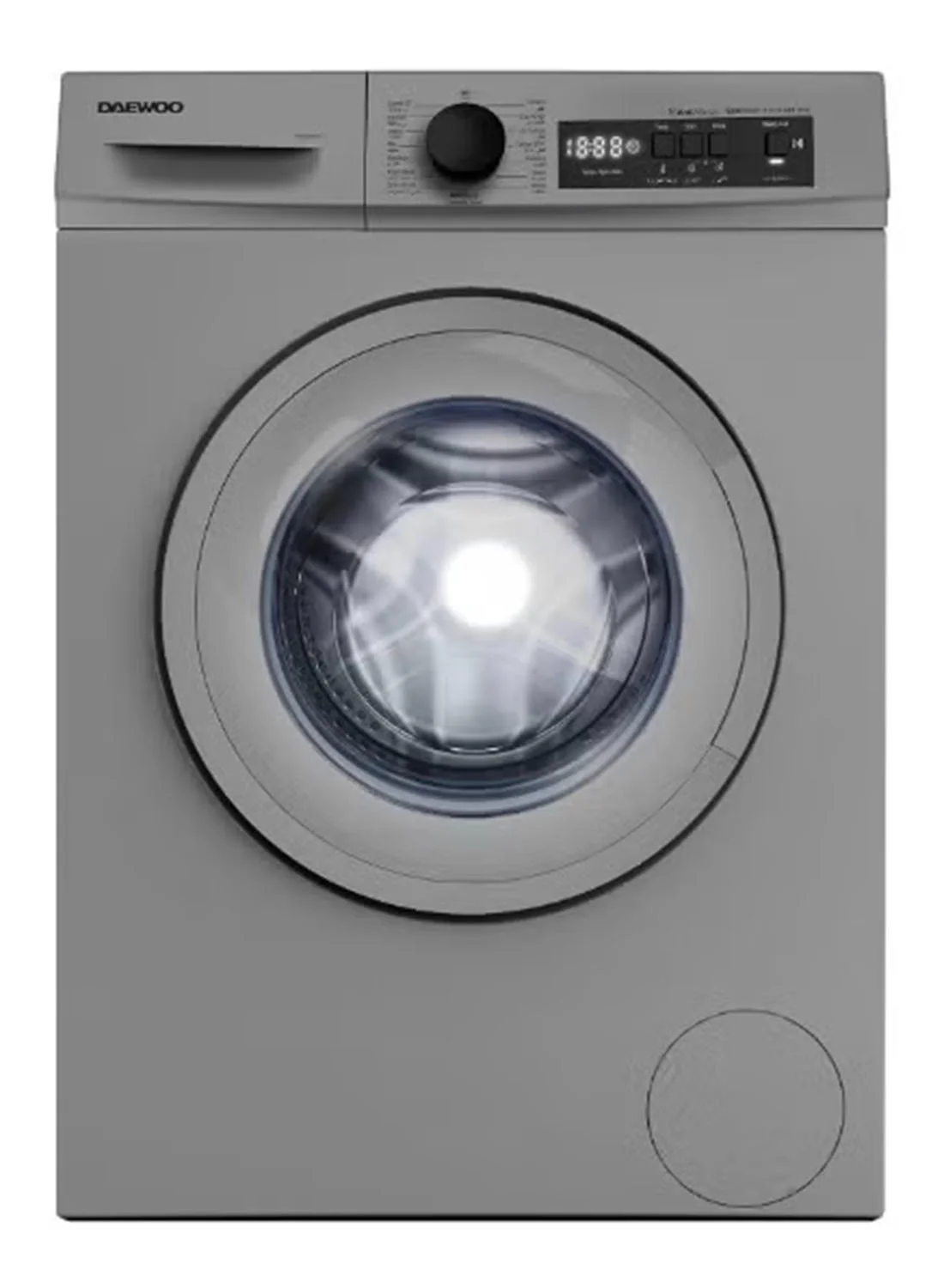 Premium Front Load Washing Machine 7KG Fully Automatic Washer with 1200 RPM and 15 Programs (Silver) khm1x