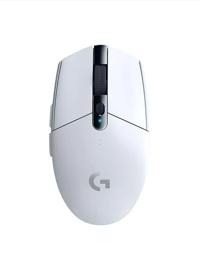 Premium Wireless Gaming Mouse High-Precision Optical Sensor Lightweight Ergonomic Design with 6 Programmable Buttons (White) e18iq