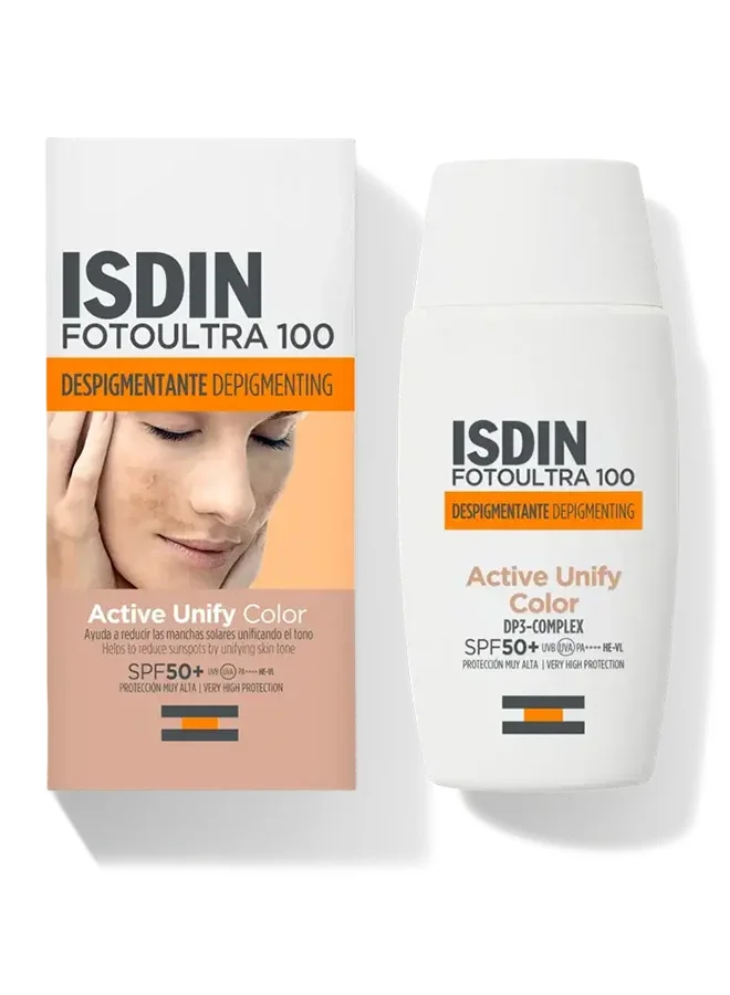 ISDIN Foto Ultra 100 Active Unify Fusion Fluid Tinted Sunscreen SPF 50+ (50 mL) 3t7ho