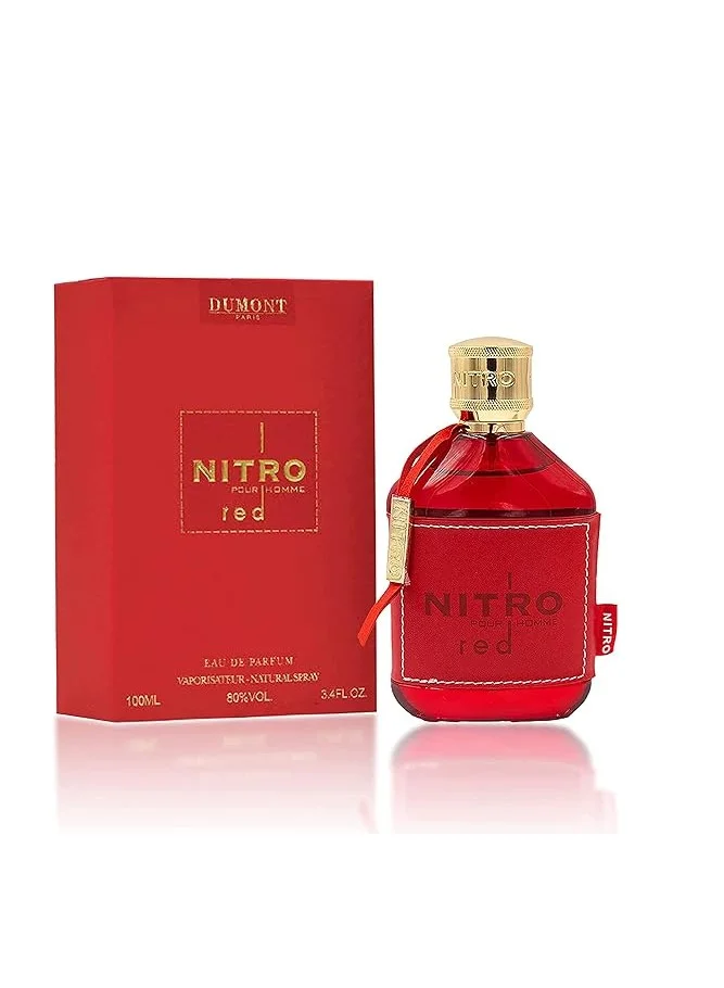 Dumont Nitro Red Eau De Parfum Premium Woody Fruity Fragrance for Men (100 mL) wz0c7