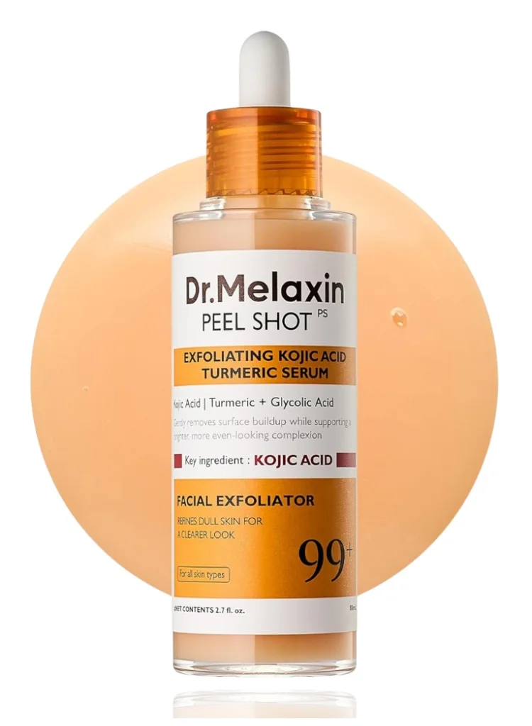Dr. Melaxin Peel Shot Exfoliating Brightening Serum with Kojic Acid and Turmeric for Radiant Skin (30 mL) hu85g