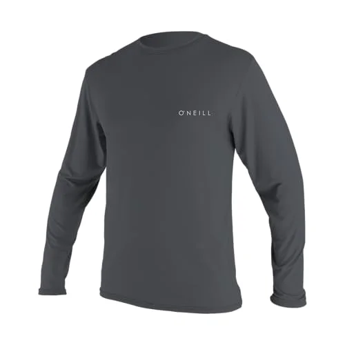 O'Neill Basic Skins Long Sleeve Sun Shirt UPF 30 Rash Guard for Surfing and Outdoor Activities (Graphite, XLarge) 057uw
