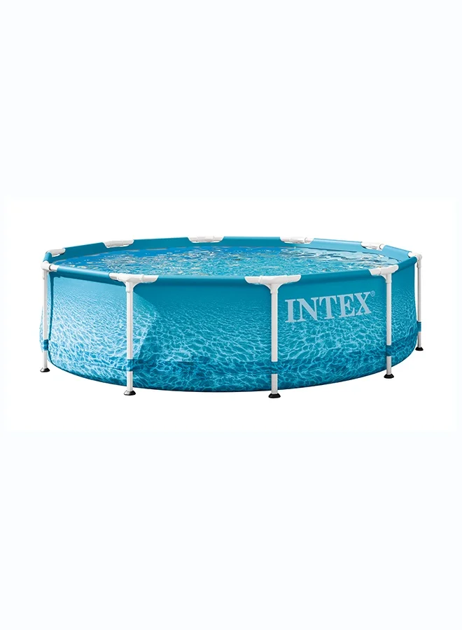 Premium Round Frame Swimming Pool for Backyard Fun, Durable Steel Construction (Blue, 305x76cm) l9rtc
