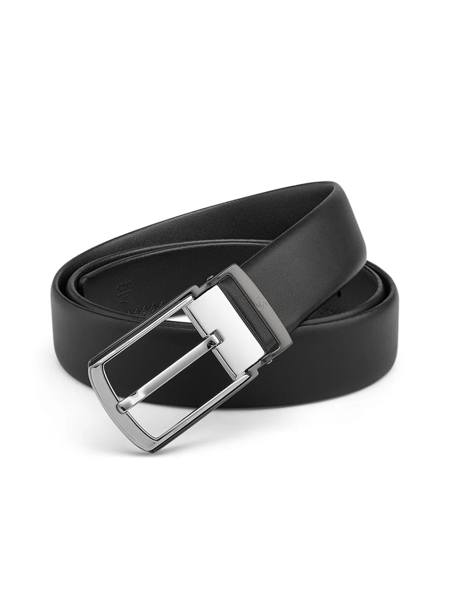 Premium Leather Business Belt for Men (Black, 110 cm) iknwf