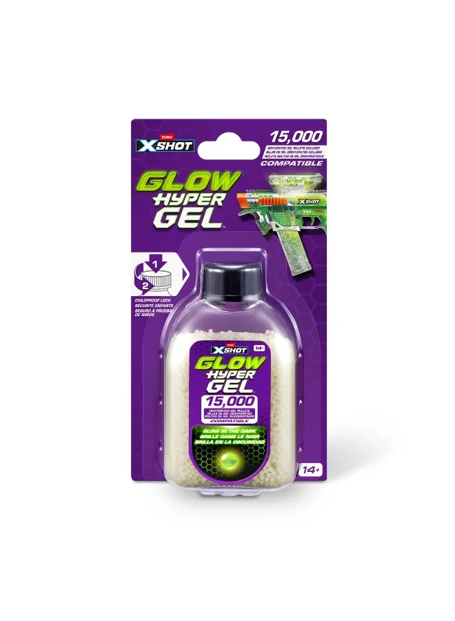 Hyper Gel Pellets Refill Pack Glow-in-the-Dark Ammo for Blaster Games (15,000 Pieces) npshl