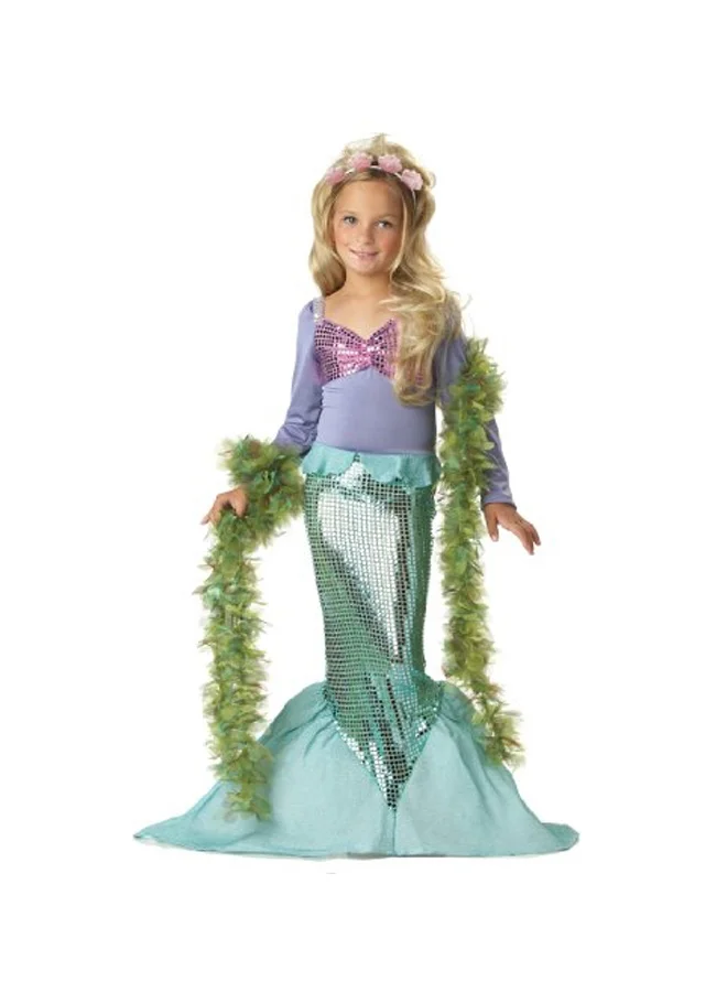 Premium Mermaid Costume for Kids Enchanting Fantasy Dress-Up Outfit (Polyester, Small) 9fxgl