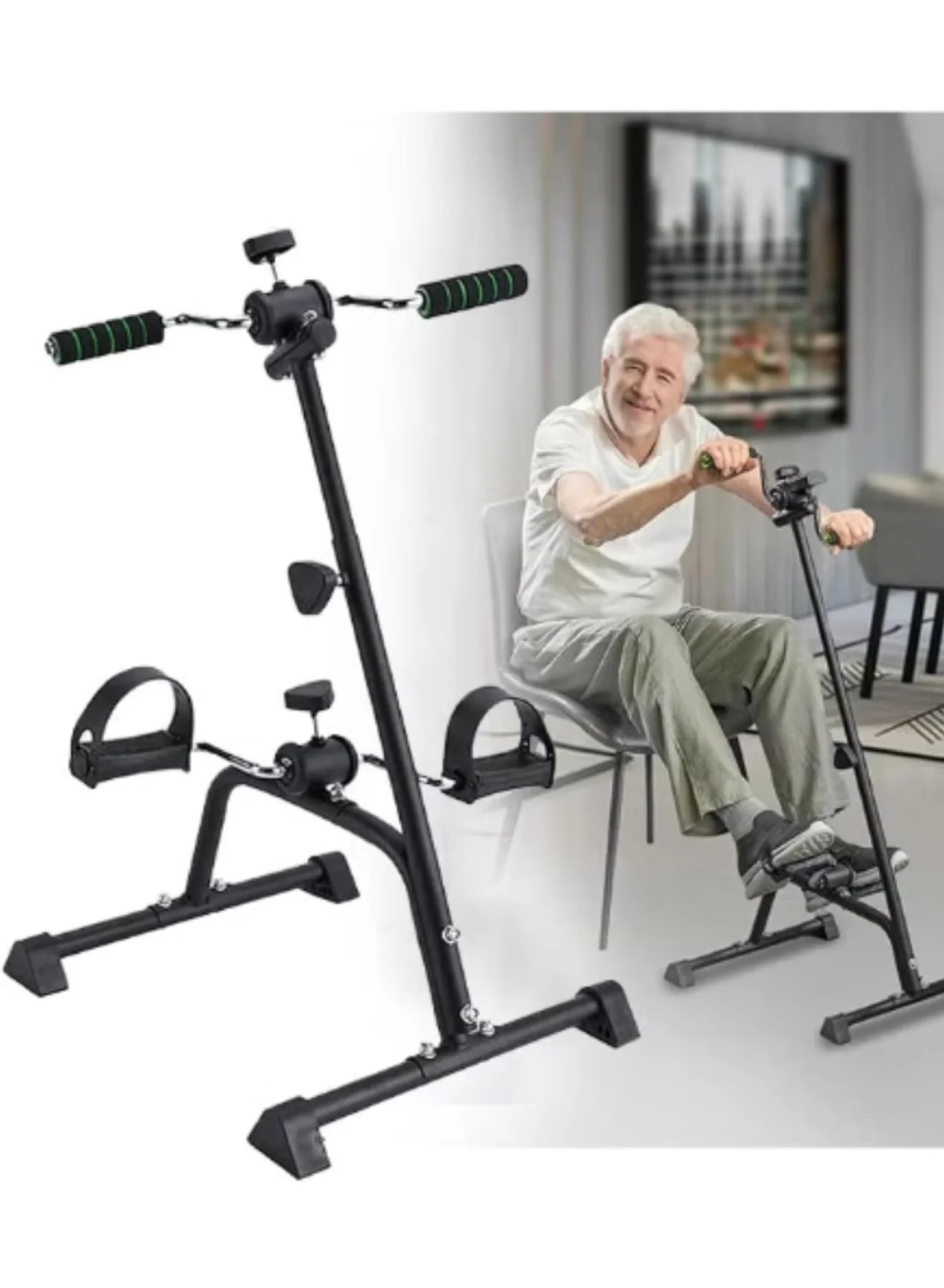 Rock Pow Pedal Exerciser for Physical Therapy and Rehabilitation (Arm Leg and Knee Training, Compact Design) golkt