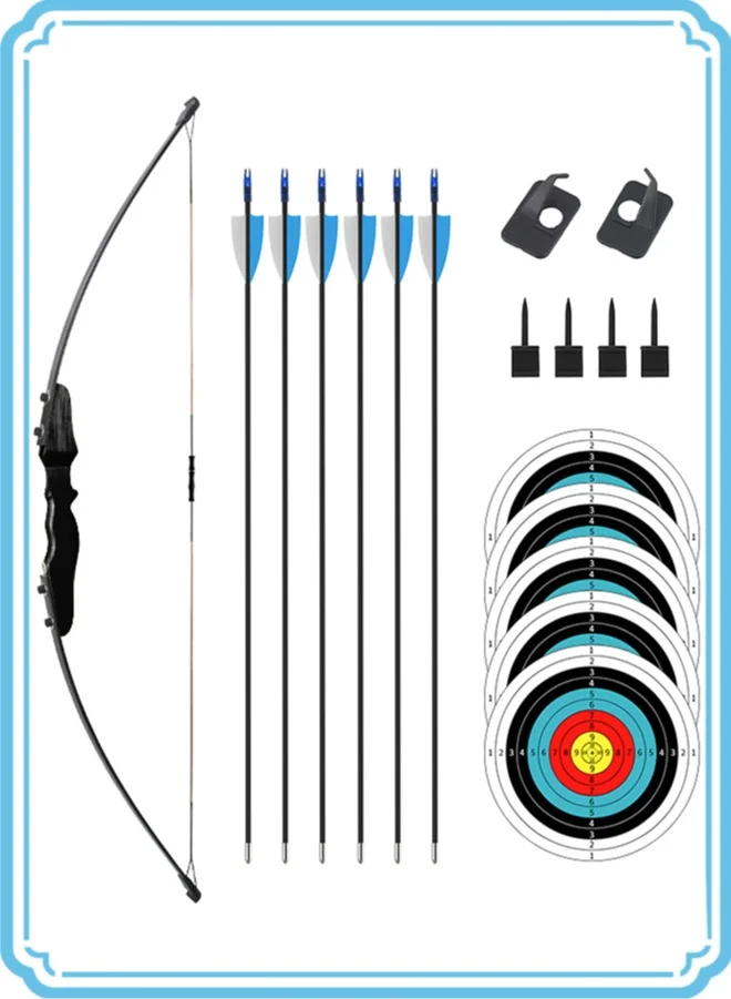 APEX Bow and Arrow Set for Youth Beginner Practice (6 Arrows, Outdoor Sports Kit) qxh85