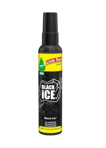 Premium Car Air Freshener Spray Black Ice Scent Long-Lasting Odor Eliminator for Auto and Home (Black, 6 Pack) linst