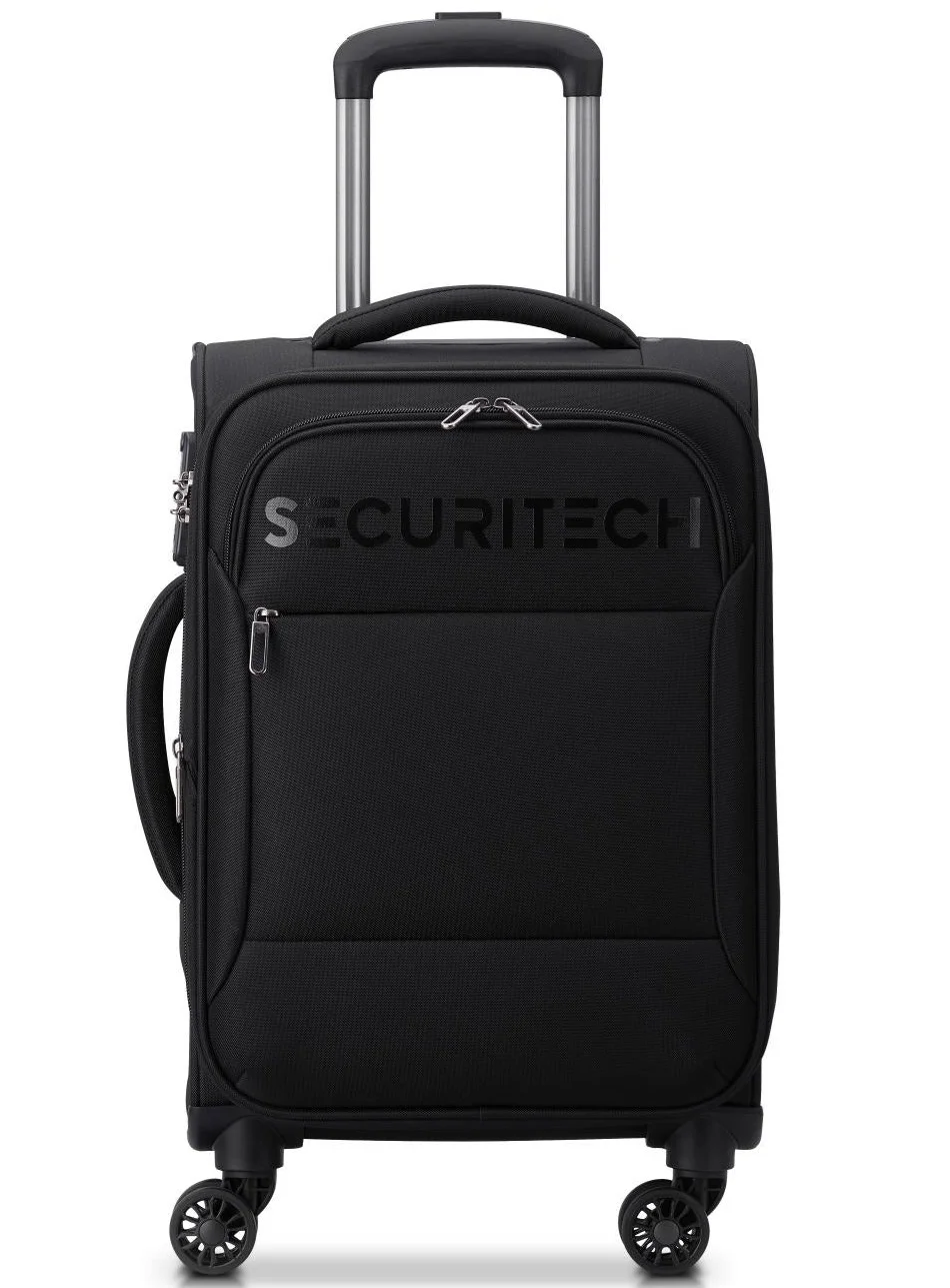 Premium Softcase Expandable Cabin Luggage Trolley with 4-Double Wheels (Black, 55 cm) 7wo4v