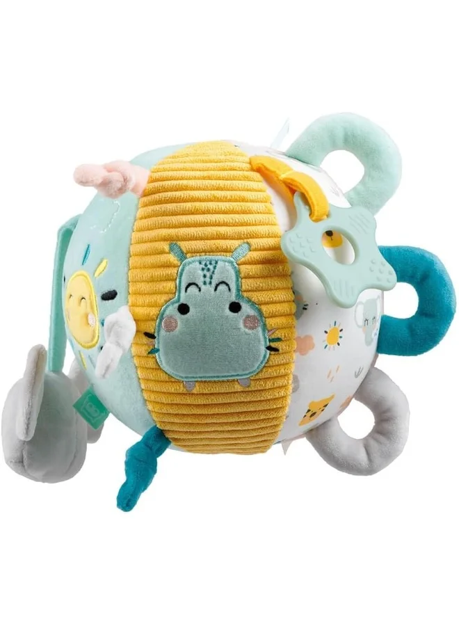 Eureka Kids Sensory Activity Soft Ball with Carry Handle, BPA-Free Plush Toy for Newborns and Infants (15 cm) zbag0