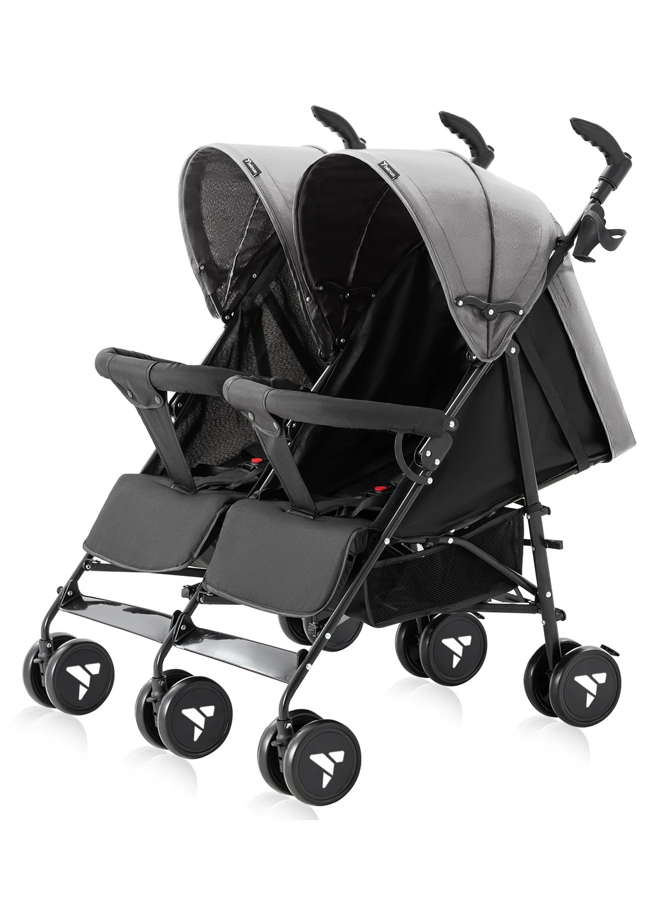 TEKNUM Twin Baby Stroller Lightweight Foldable Compact Travel System (Grey) ka9um