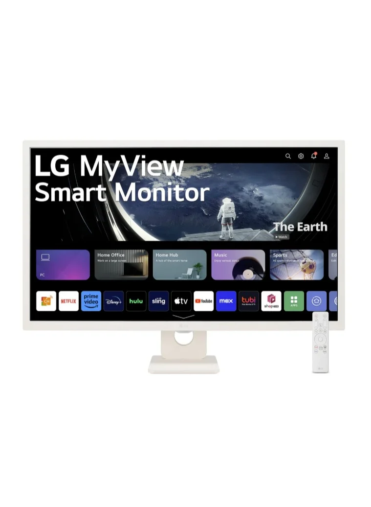 Ultra-HD 32 Inch Smart Monitor FHD IPS Display with Built-in Speakers and Wireless Connectivity (White, 81 cm) m9jyo