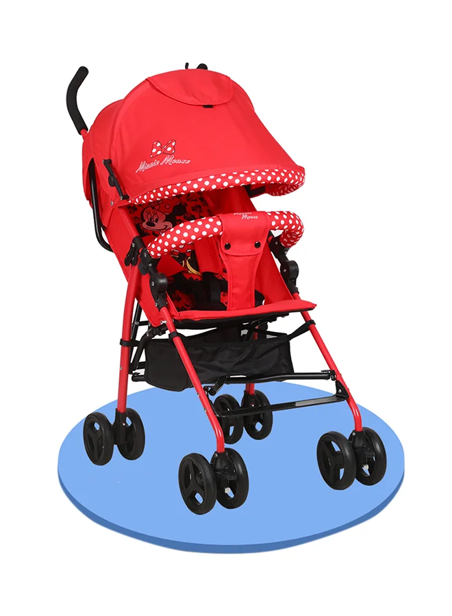 Cartoon Lightweight Adventure Stroller with Storage Cabin and Adjustable Reclining Seat (Red, 20 kg Capacity) op3d0
