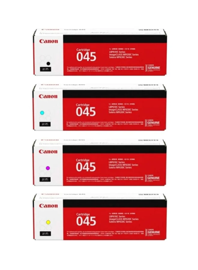 Premium 045 Laser Toner Cartridge Set (4-Piece Multicolour Pack) cxlvf
