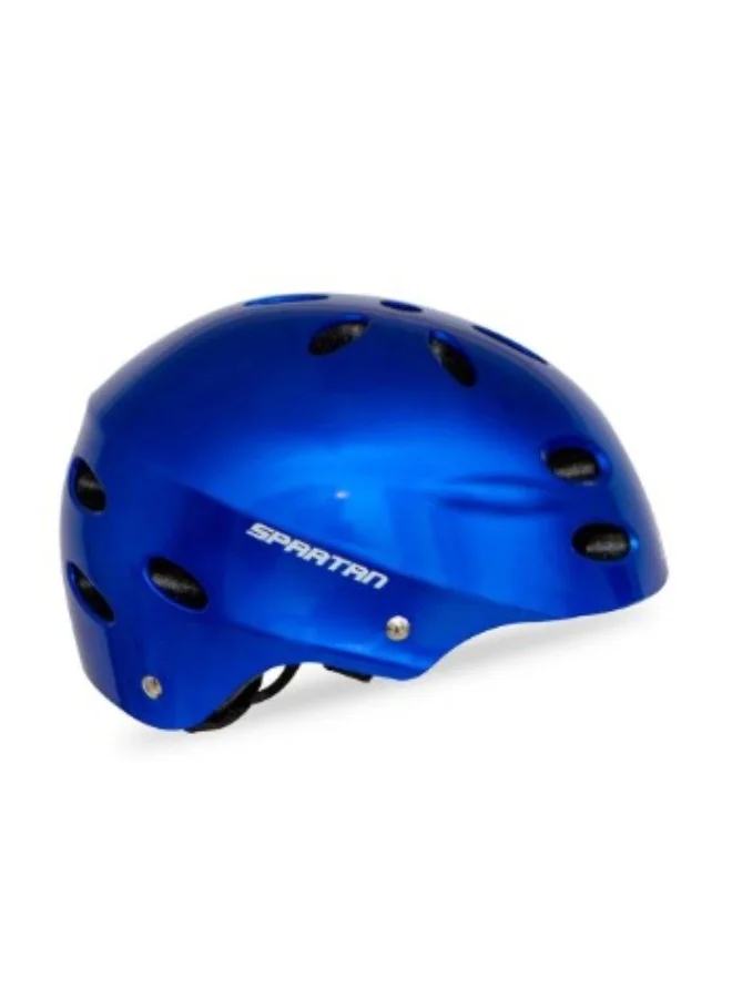 Spartan Adult Cycling Helmet Impact-Resistant ABS Shell with EPS Foam Core and Adjustable Ventilation System (Blue, Medium 53-57cm) wa9do