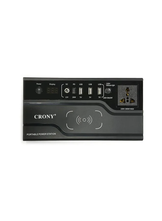 CRONY Portable Power Station 200W Wireless Charging Emergency Power Bank (200W, 1 Unit) dhby8