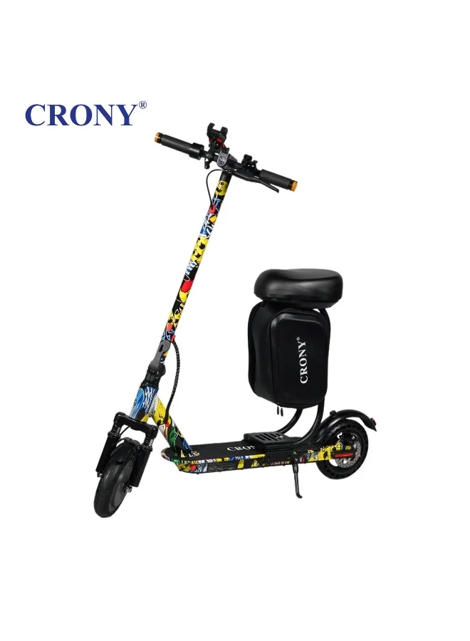 Crony Electric Scooter with Seat and App Connectivity 350W Foldable Urban Commuter (36V, 7.8Ah) lg5y9