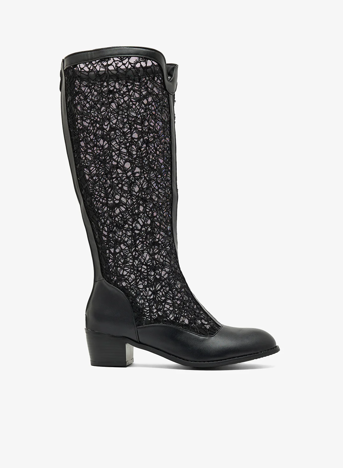 Ginger Metallic Block Heel Knee Boots Premium Mid Heel Footwear For Women (Gold, 38 EU) sq9ry