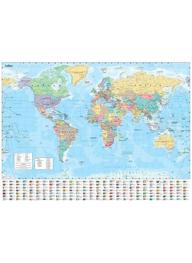 Premium World Wall Map Laminated Educational Poster for Home and Office (Large, 100 cm x 70 cm) d20ow