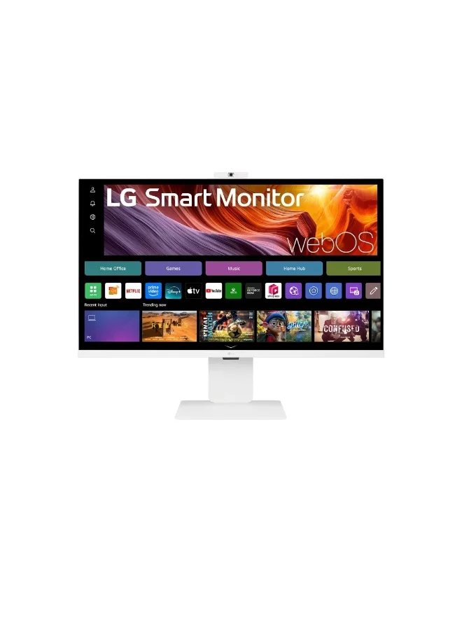 Ultra-HD 32 Inch Smart Monitor 4K UHD IPS Display with Built-in Camera and HDR10 (White, 32 Inch) 8bjmo