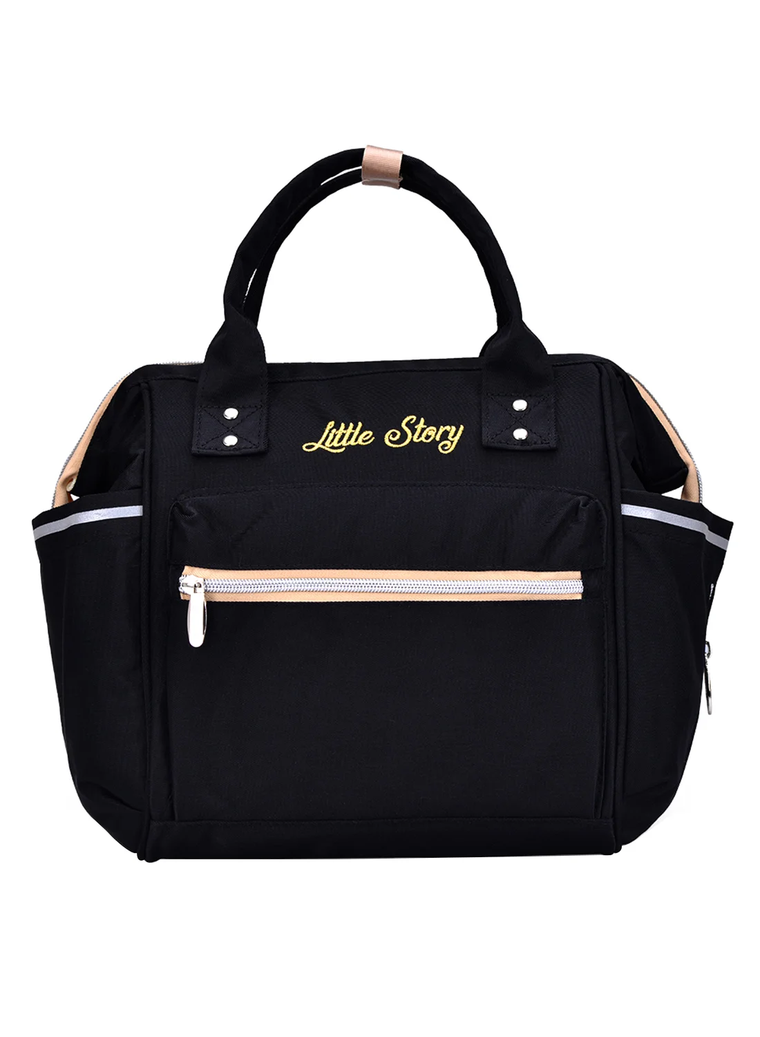 Little Story Diaper Bag Premium Multi-Functional Baby Organizer (Black, 40x30x15 cm) wz1w8