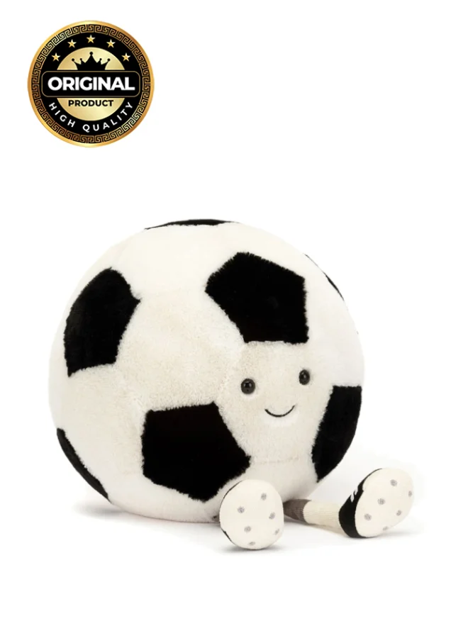 Premium Sports Football Plush Toy with Cordy Legs Soft Stuffed Collectible Gift (21cm) iw72p