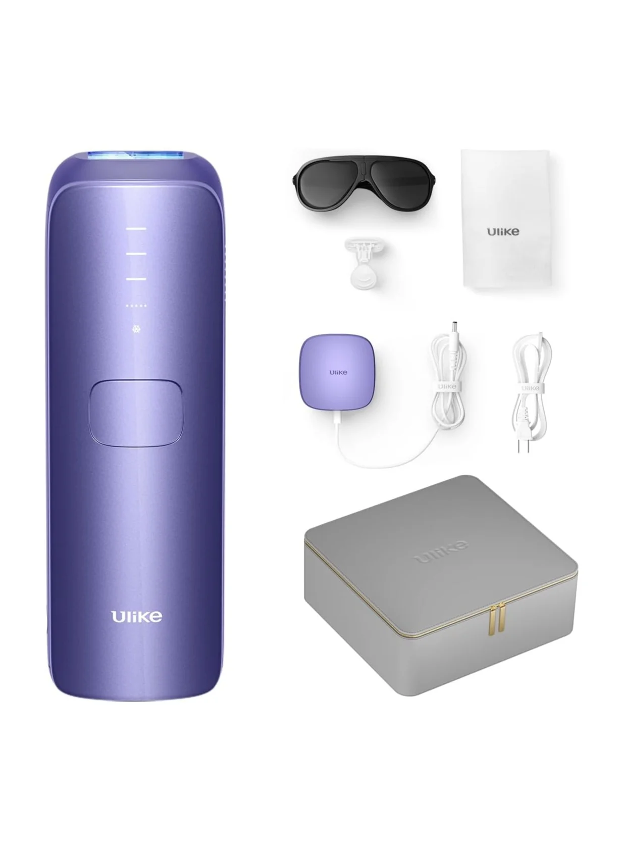 Ulike Air 3 IPL Hair Removal Device Professional Ice-Cooling Technology for Full Body (Purple) hk1al