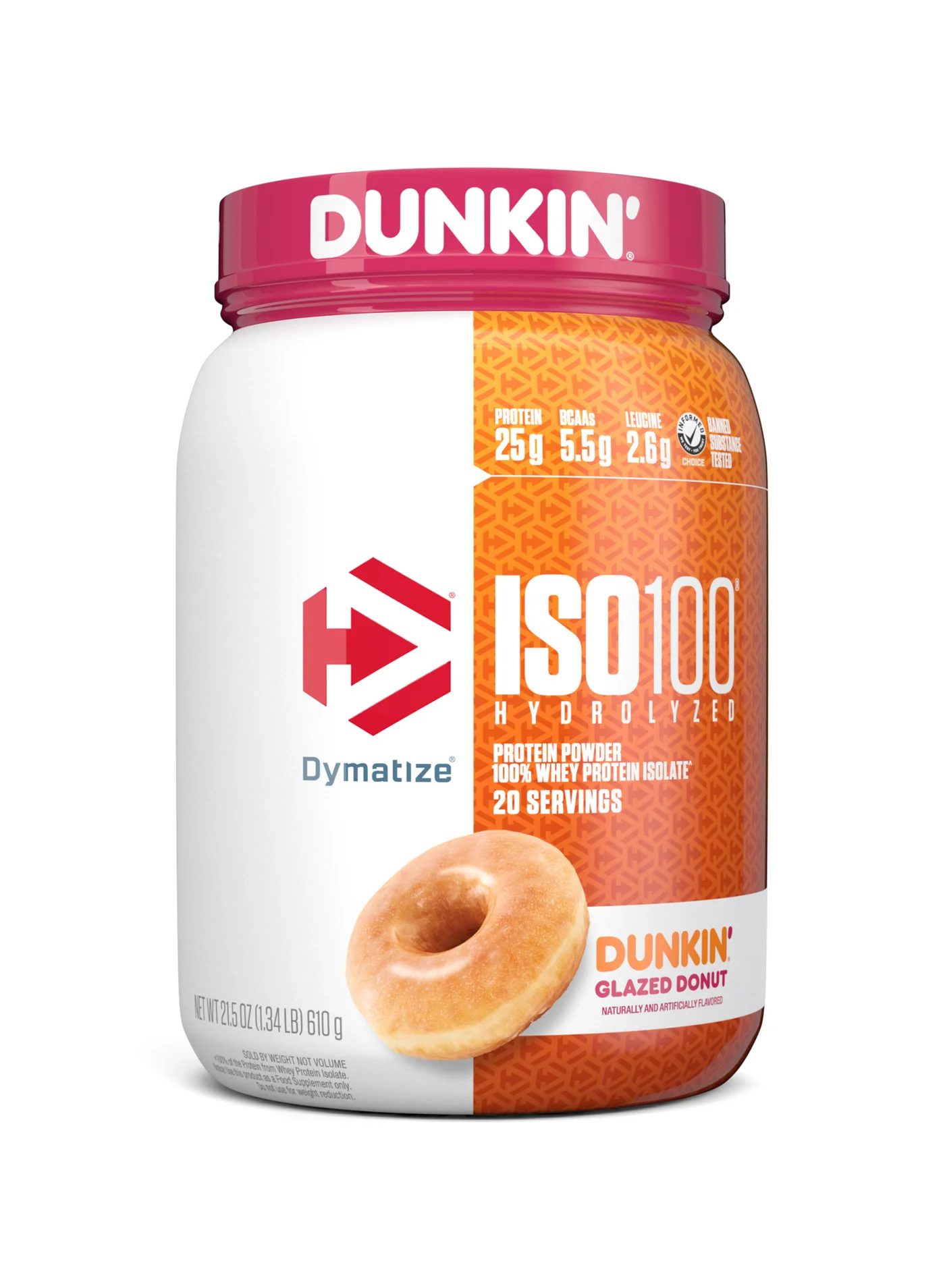Dymatize ISO 100 Hydrolyzed Whey Protein Powder Glazed Donut Flavor (2.27 kg) mxk74