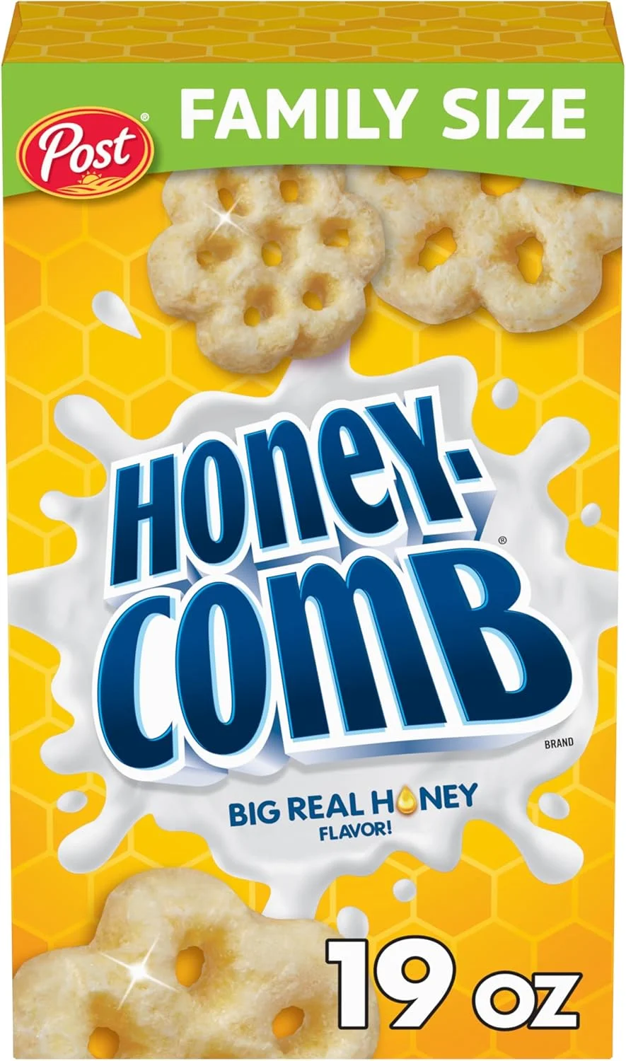 Honeycomb Honey Flavored Sweetened Corn and Oat Cereal (Family Size, 538 g) 3r15d