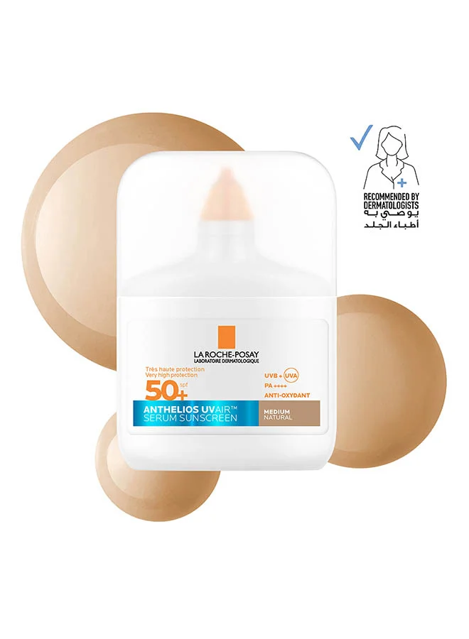 Premium Facial Sunscreen Serum SPF 50+ with Niacinamide Natural Shade (50 mL) for All Skin Types j73sl