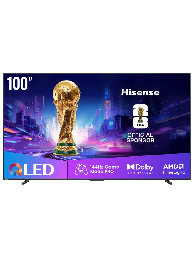 Premium 100-inch QLED Smart TV 144Hz Game Pro Display with Quantum Dot Color and Dolby Vision (Black, 100-inch) nlueu