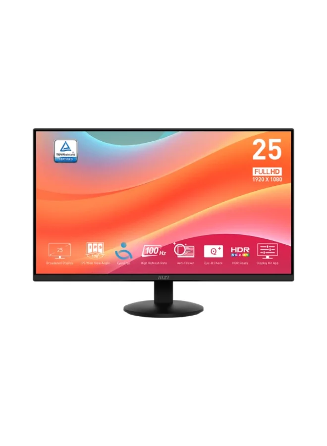 Premium 24.5-Inch FHD Office Monitor IPS Display 100Hz Refresh Rate Frameless Screen (Black, 24.5-Inch) vzgv7